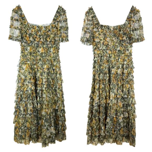 Mac Duggal Multicolor Floral Midi Dress - Picture 3 of 10